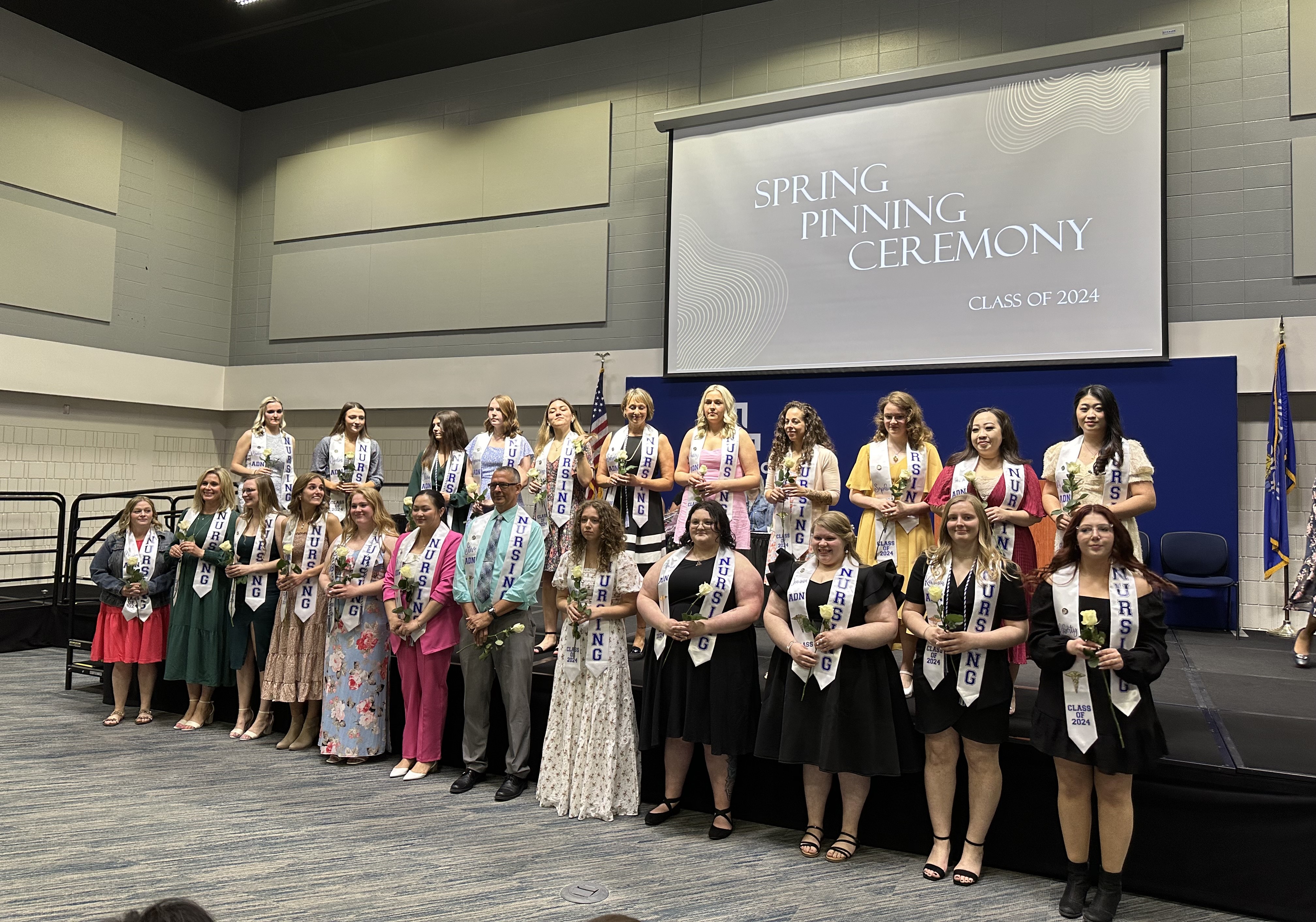 Nursing students attended the May 10, 2024 pinning ceremony at Lakeshore Technical College.