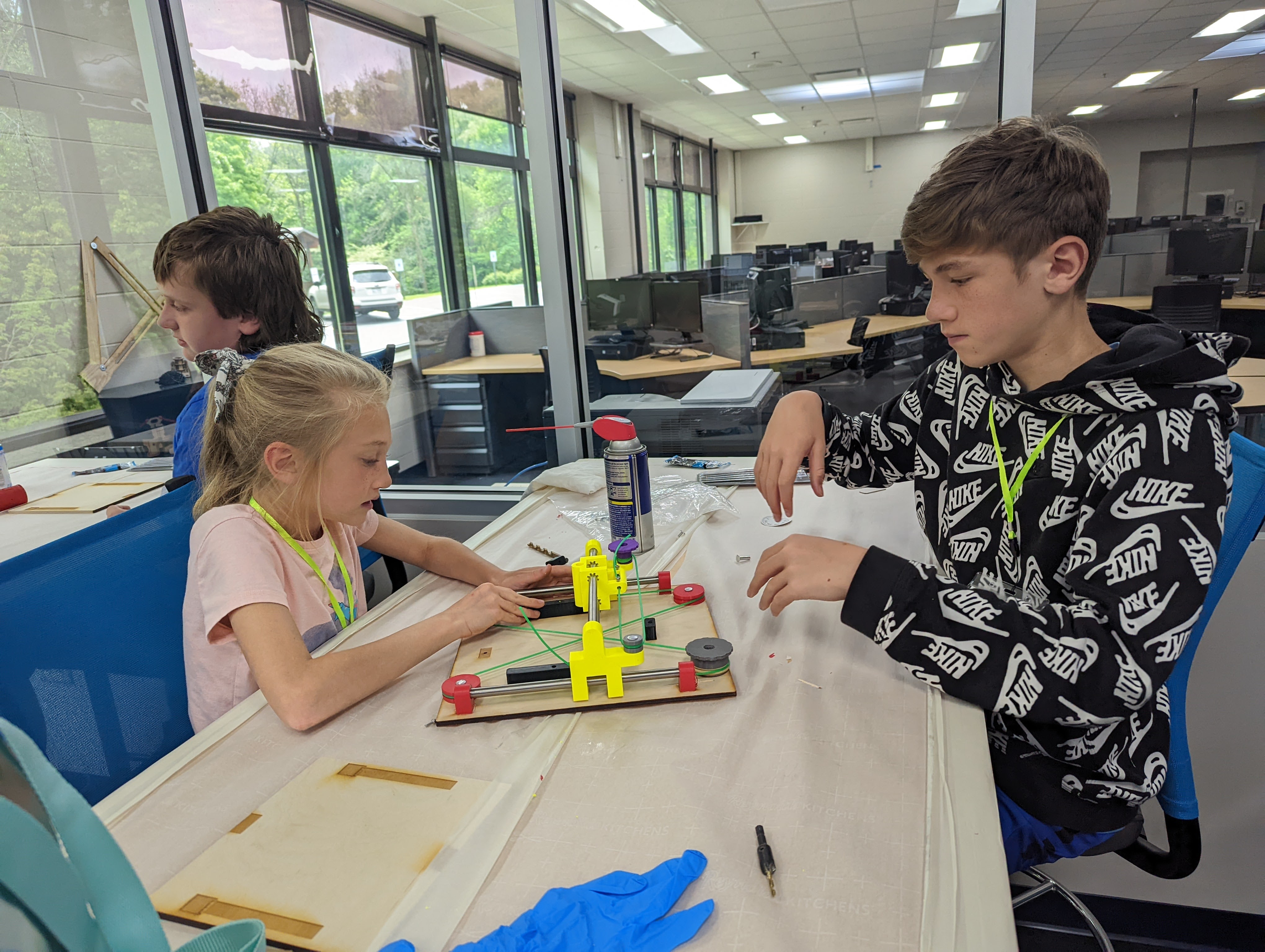FABLABulous campers working on a hands-on activity