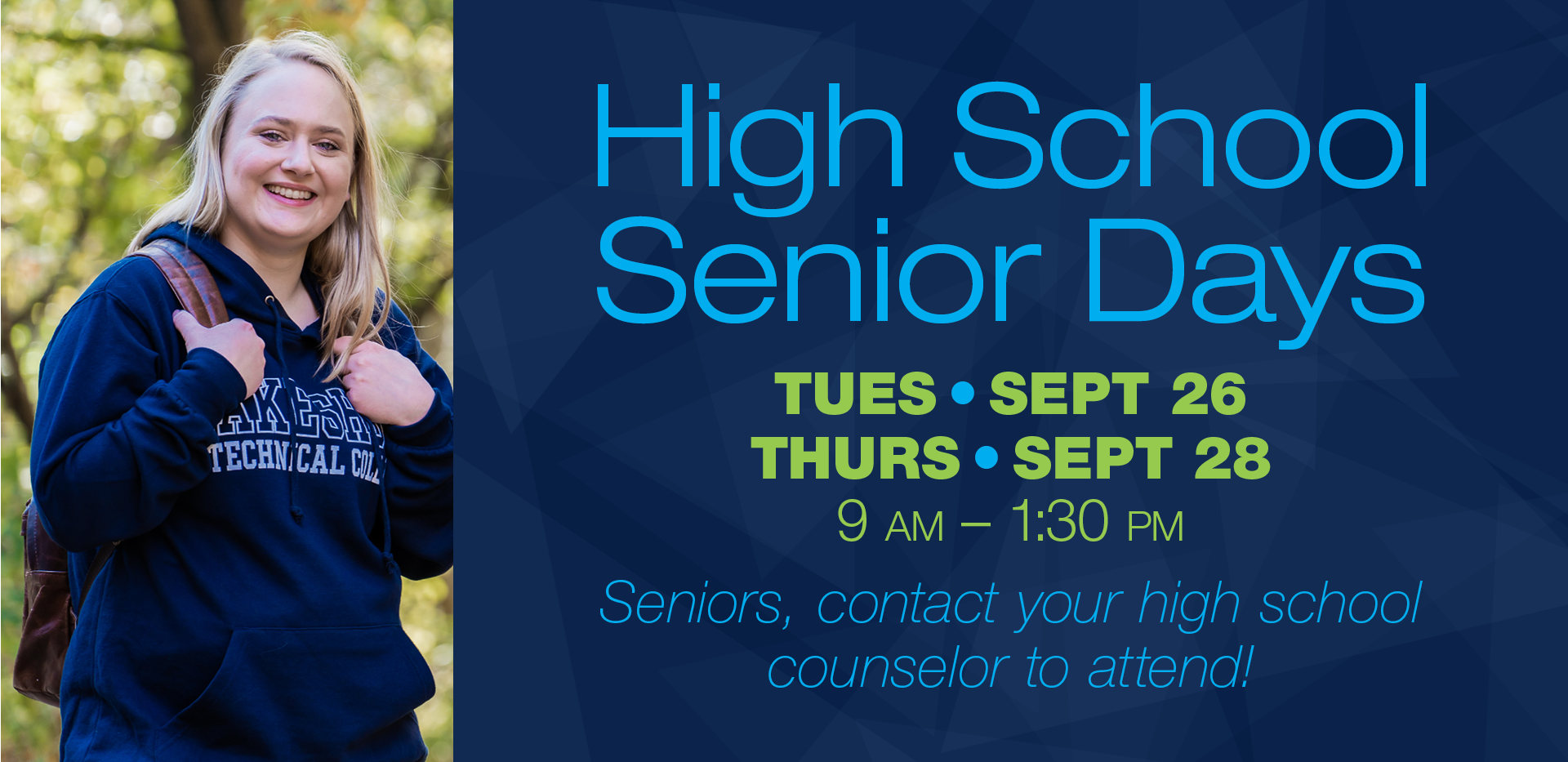 Promotional Images for Lakeshore's High School Senior Day