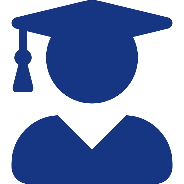 Icon of person in graduating cap