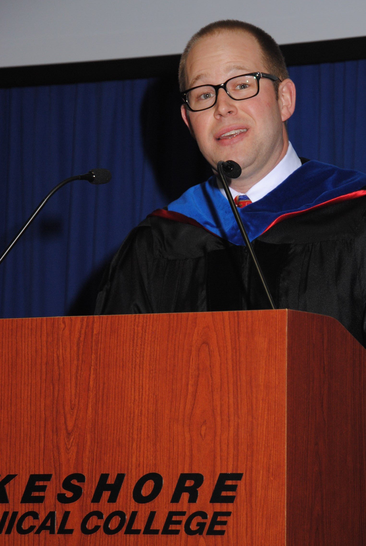 LTC President Dr. Paul Carlsen welcomes the graduates and their guests at commencement
