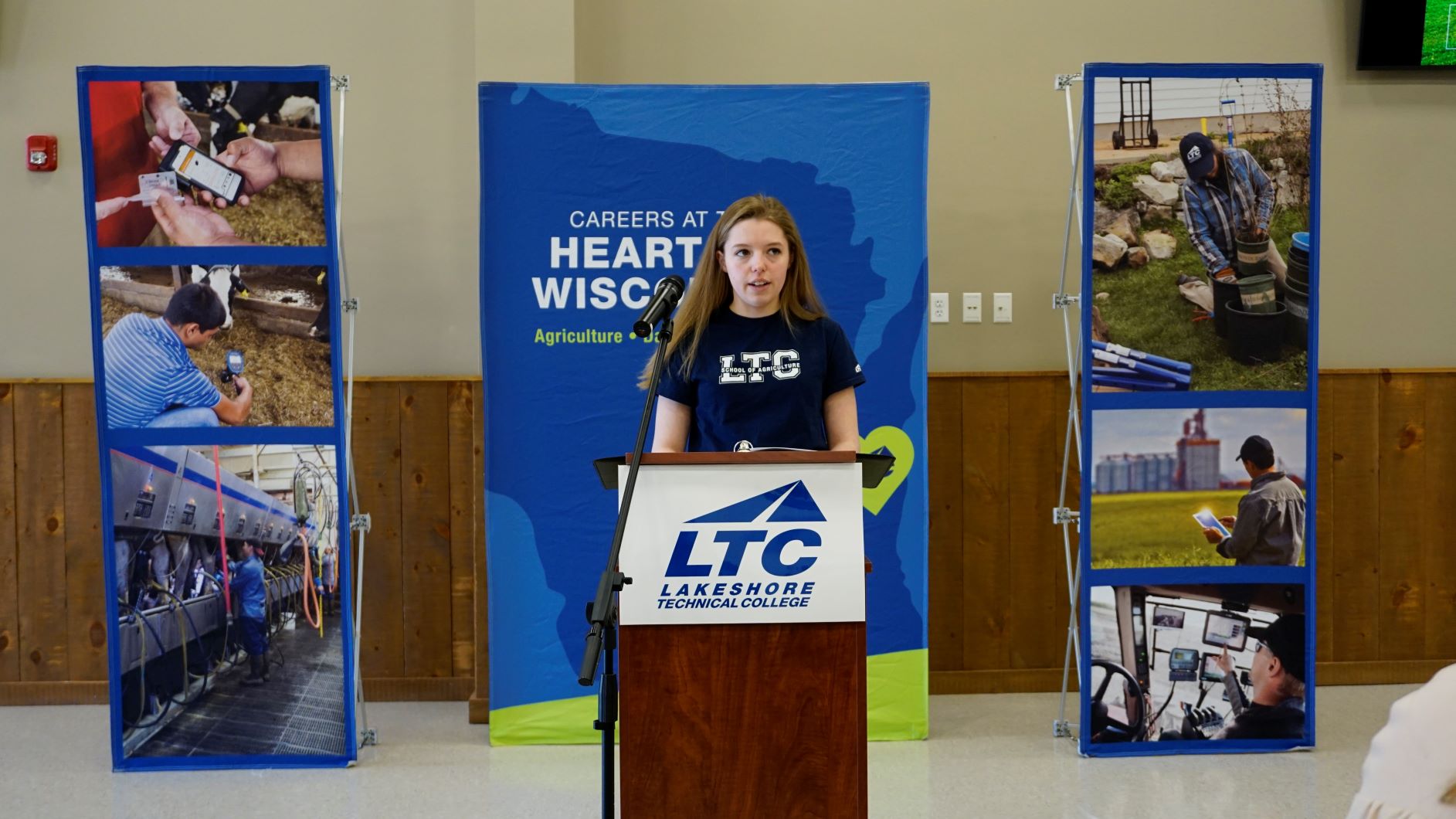 Student speaker Heather Griesmer shared what she is learning through LTC’s Agribusiness Science and Technology program.