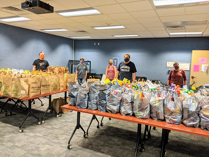 LTC Staff with food bags