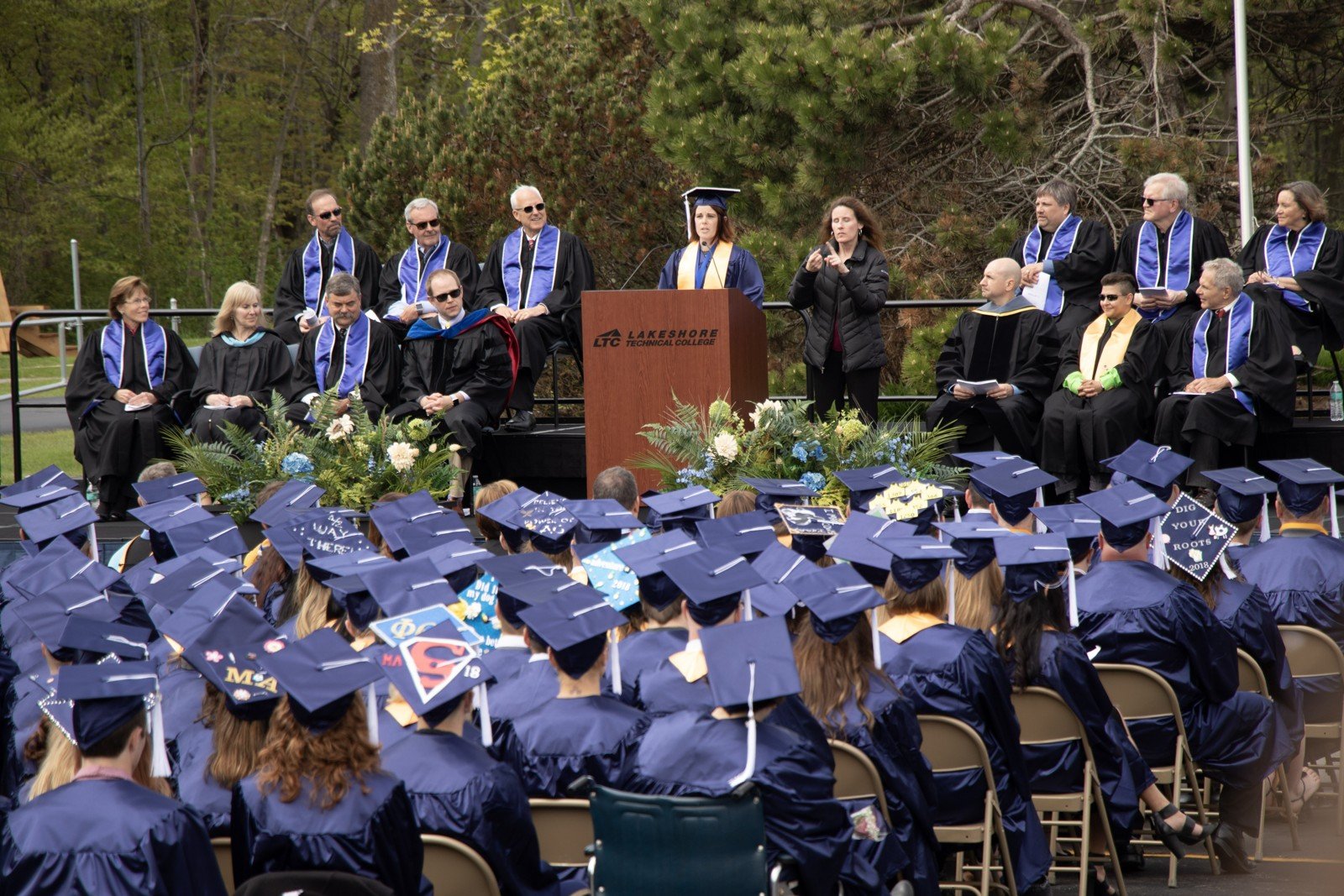LTC Commencement Student Speaker Michelle Sanders addresses fellow graduates during the ceremony on May 19.